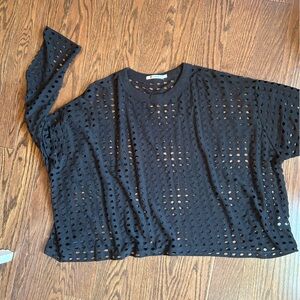 Alexander Wang cutout black long sleeve top